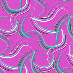 Vector - colored waves illustration seamless pattern.
