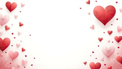red hearts background