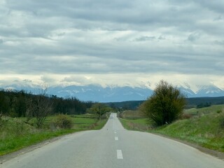 Road to the Carpathian Mountains