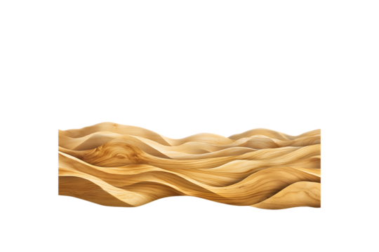  Transparent background of a sculpted sand dune landscape with textured waves.
