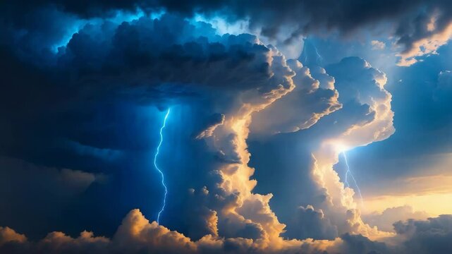 Majestic Thunder in the Night Sky