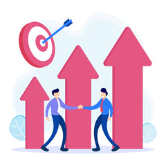Illustration vector graphic cartoon character of business
