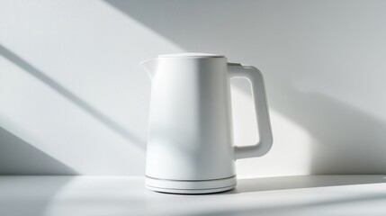 Sleek, modern white kettle