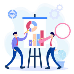 Illustration vector graphic cartoon character of business