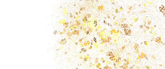 Abstract background of golden dollar signs. Perfect for finance, wealth, and success concepts.