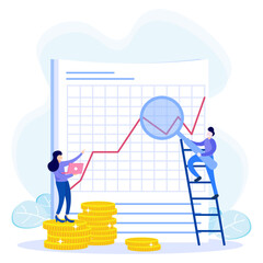 Illustration vector graphic cartoon character of business