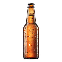 bottle of beer isolated on transparent background