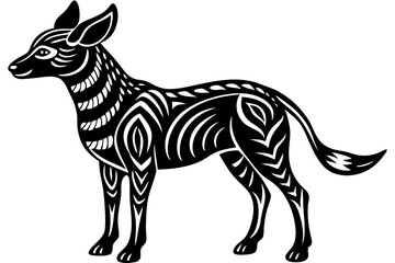 Cute Forest Animal Vector Line Art – Cartoon Clipart, Logo Icon, Funny Animal Illustration on White Background