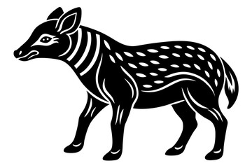 Cute Forest Animal Vector Line Art – Cartoon Clipart, Logo Icon, Funny Animal Illustration on White Background