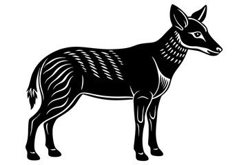 Cute Forest Animal Vector Line Art – Cartoon Clipart, Logo Icon, Funny Animal Illustration on White Background