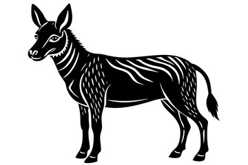 Cute Forest Animal Vector Line Art – Cartoon Clipart, Logo Icon, Funny Animal Illustration on White Background