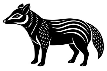 Cute Forest Animal Vector Line Art – Cartoon Clipart, Logo Icon, Funny Animal Illustration on White Background