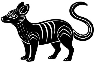 Cute Forest Animal Vector Line Art – Cartoon Clipart, Logo Icon, Funny Animal Illustration on White Background