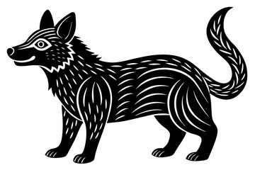 Cute Forest Animal Vector Line Art – Cartoon Clipart, Logo Icon, Funny Animal Illustration on White Background