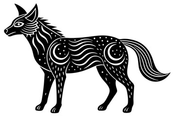 Cute Forest Animal Vector Line Art – Cartoon Clipart, Logo Icon, Funny Animal Illustration on White Background