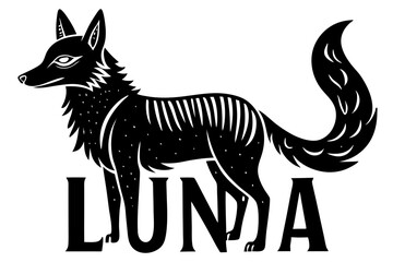 Cute Forest Animal Vector Line Art – Cartoon Clipart, Logo Icon, Funny Animal Illustration on White Background