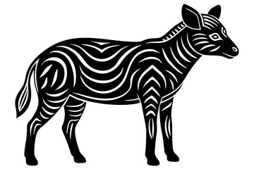 Cute Forest Animal Vector Line Art – Cartoon Clipart, Logo Icon, Funny Animal Illustration on White Background