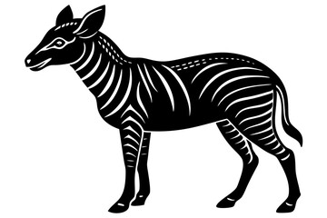 Cute Forest Animal Vector Line Art – Cartoon Clipart, Logo Icon, Funny Animal Illustration on White Background