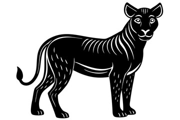 Cute Forest Animal Vector Line Art – Cartoon Clipart, Logo Icon, Funny Animal Illustration on White Background