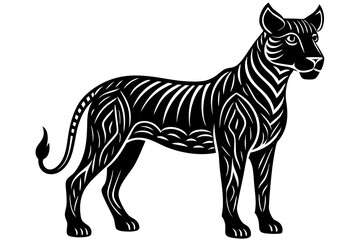 Cute Forest Animal Vector Line Art – Cartoon Clipart, Logo Icon, Funny Animal Illustration on White Background