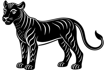 Cute Forest Animal Vector Line Art – Cartoon Clipart, Logo Icon, Funny Animal Illustration on White Background