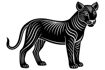 Cute Forest Animal Vector Line Art – Cartoon Clipart, Logo Icon, Funny Animal Illustration on White Background