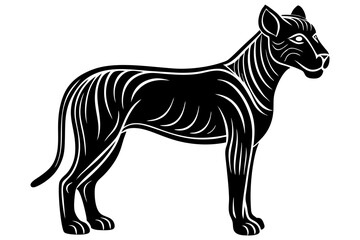 Cute Forest Animal Vector Line Art – Cartoon Clipart, Logo Icon, Funny Animal Illustration on White Background