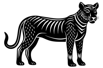 Cute Forest Animal Vector Line Art – Cartoon Clipart, Logo Icon, Funny Animal Illustration on White Background