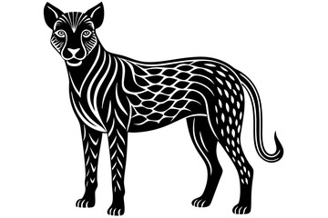 Cute Forest Animal Vector Line Art – Cartoon Clipart, Logo Icon, Funny Animal Illustration on White Background