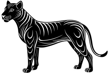 Cute Forest Animal Vector Line Art – Cartoon Clipart, Logo Icon, Funny Animal Illustration on White Background