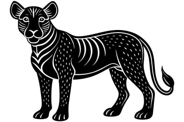 Cute Forest Animal Vector Line Art – Cartoon Clipart, Logo Icon, Funny Animal Illustration on White Background