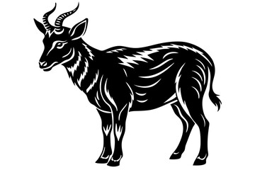 Cute Forest Animal Vector Line Art – Cartoon Clipart, Logo Icon, Funny Animal Illustration on White Background