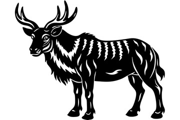 Cute Forest Animal Vector Line Art – Cartoon Clipart, Logo Icon, Funny Animal Illustration on White Background