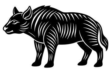 Cute Forest Animal Vector Line Art – Cartoon Clipart, Logo Icon, Funny Animal Illustration on White Background