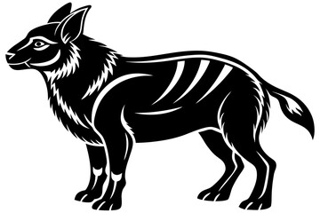 Cute Forest Animal Vector Line Art – Cartoon Clipart, Logo Icon, Funny Animal Illustration on White Background