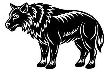 Cute Forest Animal Vector Line Art – Cartoon Clipart, Logo Icon, Funny Animal Illustration on White Background