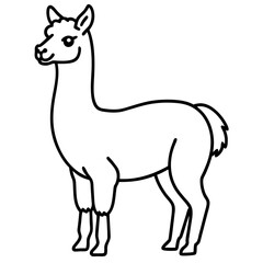 Single Stroke Llama Vector Design