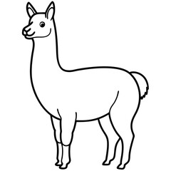 Single Stroke Llama Vector Design