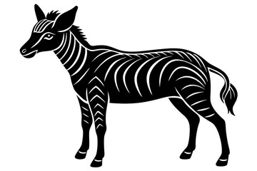 Cute Forest Animal Vector Line Art – Cartoon Clipart, Logo Icon, Funny Animal Illustration on White Background