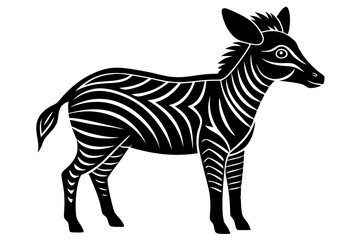 Cute Forest Animal Vector Line Art – Cartoon Clipart, Logo Icon, Funny Animal Illustration on White Background