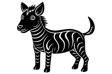 Cute Forest Animal Vector Line Art – Cartoon Clipart, Logo Icon, Funny Animal Illustration on White Background