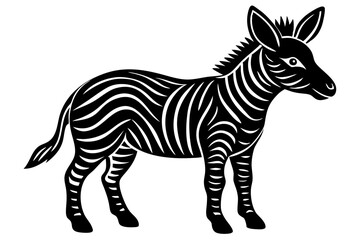 Cute Forest Animal Vector Line Art – Cartoon Clipart, Logo Icon, Funny Animal Illustration on White Background