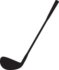 wedge golf club or close up of iron silhouette vector icon for websites and sports apps illustration