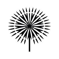 Fototapeta premium Japanese style firework icon silhouette vector with white background
