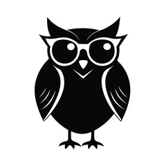 Obraz premium Sunglass Owl Vector Animal Illustration