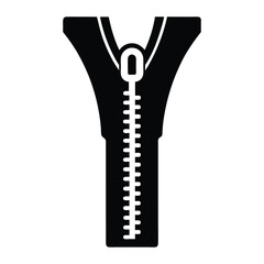 zipper isolated on white background