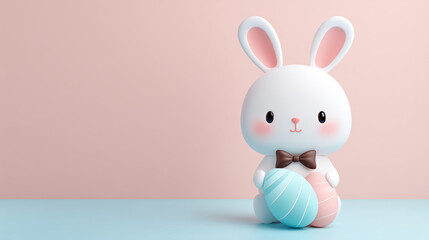 Obraz premium easter bunny with eggs