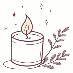 vector illustration of a candle