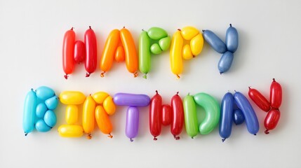 Rainbow Balloon Happy Birthday: A Cheerful Celebration