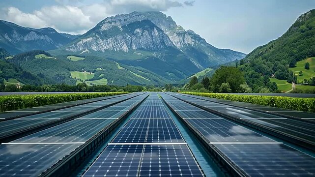 Mountaintop Solar Farm Energy Production